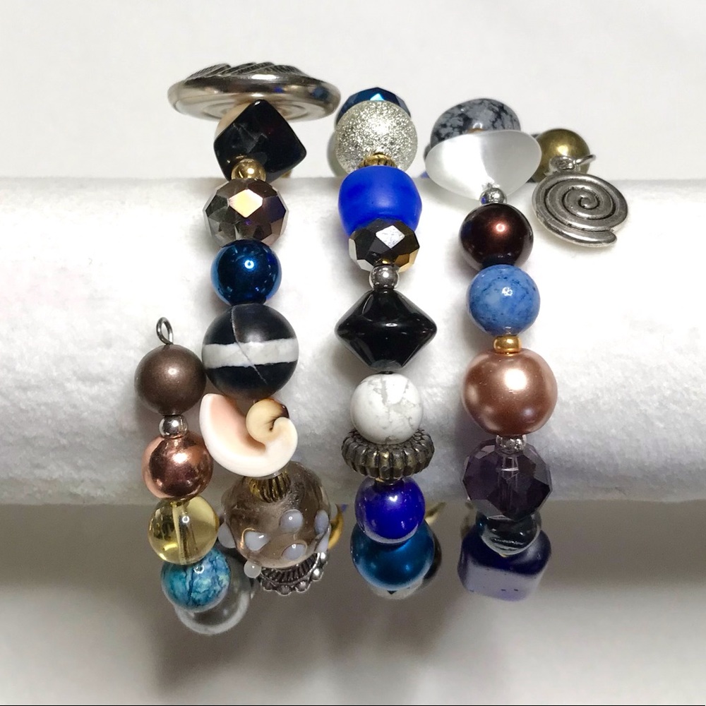 Handmade Bracelet with Vintage and Modern Elements (NB77-3H) New Without Tags - Picture 4 of 9